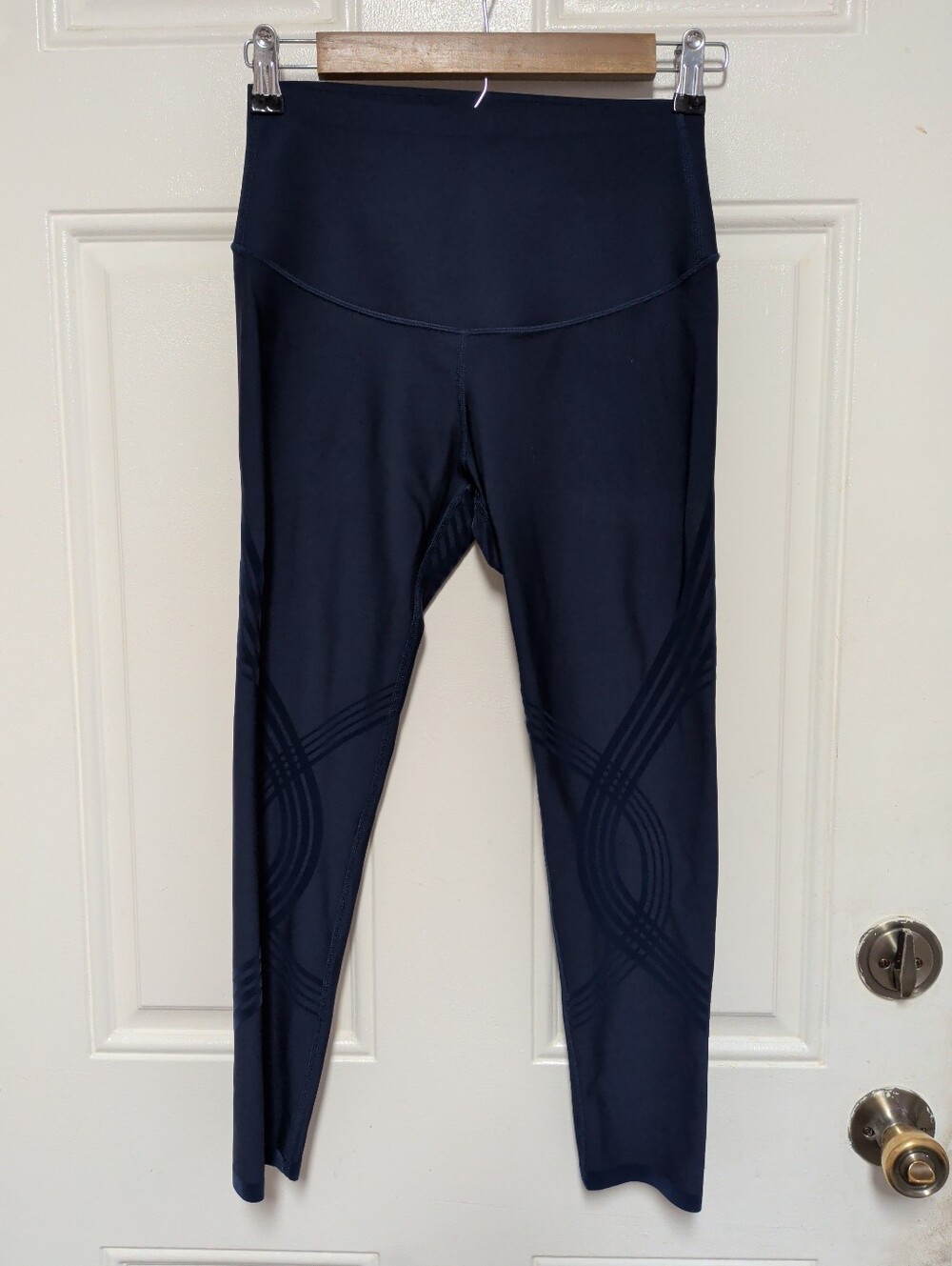 Fanka Body Sculpt Leggings Reversible 7/8 Wear Women’s Size XS Blue Yoga Pants